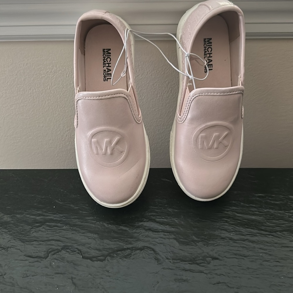 Micheal Kors Pink Logo Slip On Sneakers - Toddler 11